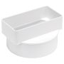 Manrose 100mm to 110mm x 54mm Female Round Rectangular Adaptor 40700 Manrose 100mm to 110mm x 54mm Female Round Rectangular Adaptor 40700