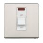 MK Aspect K24305BSSW 1 Gang DP 32A Switch Neon Brushed Steel White