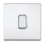 MK Aspect K24371BSSW 20A 2 Way Switch Brushed Steel White