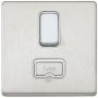 MK Aspect K24941BSSW 13A DP Switched Spur Brushed Steel White