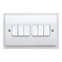 MK Logic K4879WHI 10A 6 Gang SP 2 Way Switch White