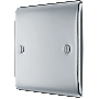 BG Nexus Metal NPC94 1 Gang Blank Plate Polished Chrome
