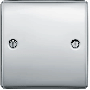 BG Nexus Metal NPC94 1 Gang Blank Plate Polished Chrome