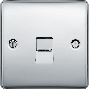BG Nexus Metal NPCBTS1 Telephone Slave 1 Gang Polished Chrome