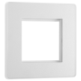 BG Evolve Double Module Euro Front Plate Pearlescent White