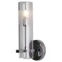Searchlight Scope Bathroom Wall Light Chrome with Clear Etched Glass