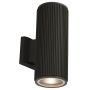 Searchlight Hamburg Outdoor Wall Light Black with Glass
