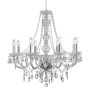 Searchlight Marie Therese 8 Light Pendant Clear Glass with Acrylic