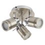 Searchlight Bathroom Spotlight 3 Lights IP44 Satin Steel