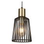 Searchlight Bird Cage 16cm Pendant Light Black & Brass