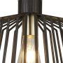 Searchlight Bird Cage 30cm Pendant Light Black & Brass
