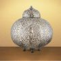 Searchlight Electric Moroccan Fretwork Table Lamp Nickel