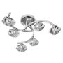 Searchlight Sculptured Ice Ceiling Light Chrome 6 Lights