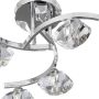 Searchlight Sculptured Ice Ceiling Light Chrome 6 Lights