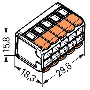 Wago 221-420 4mm 10-Way Connector 15 Pack