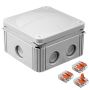 Wiska 607/5 110x110mm Junction Box with Wago Connectors Grey Wiska 607/5 110x110mm Junction Box with Wago Connectors Grey