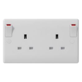 BG NEXUS 822CON Nexus Moulded White 1 Gang to 2 Gang 13 Amp SP