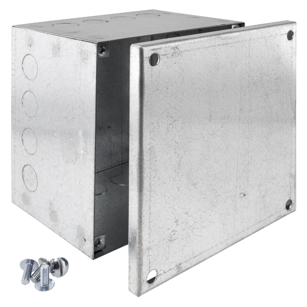 Image for Metal Adaptable Box 150x150x100mm Knockouts Galvanised