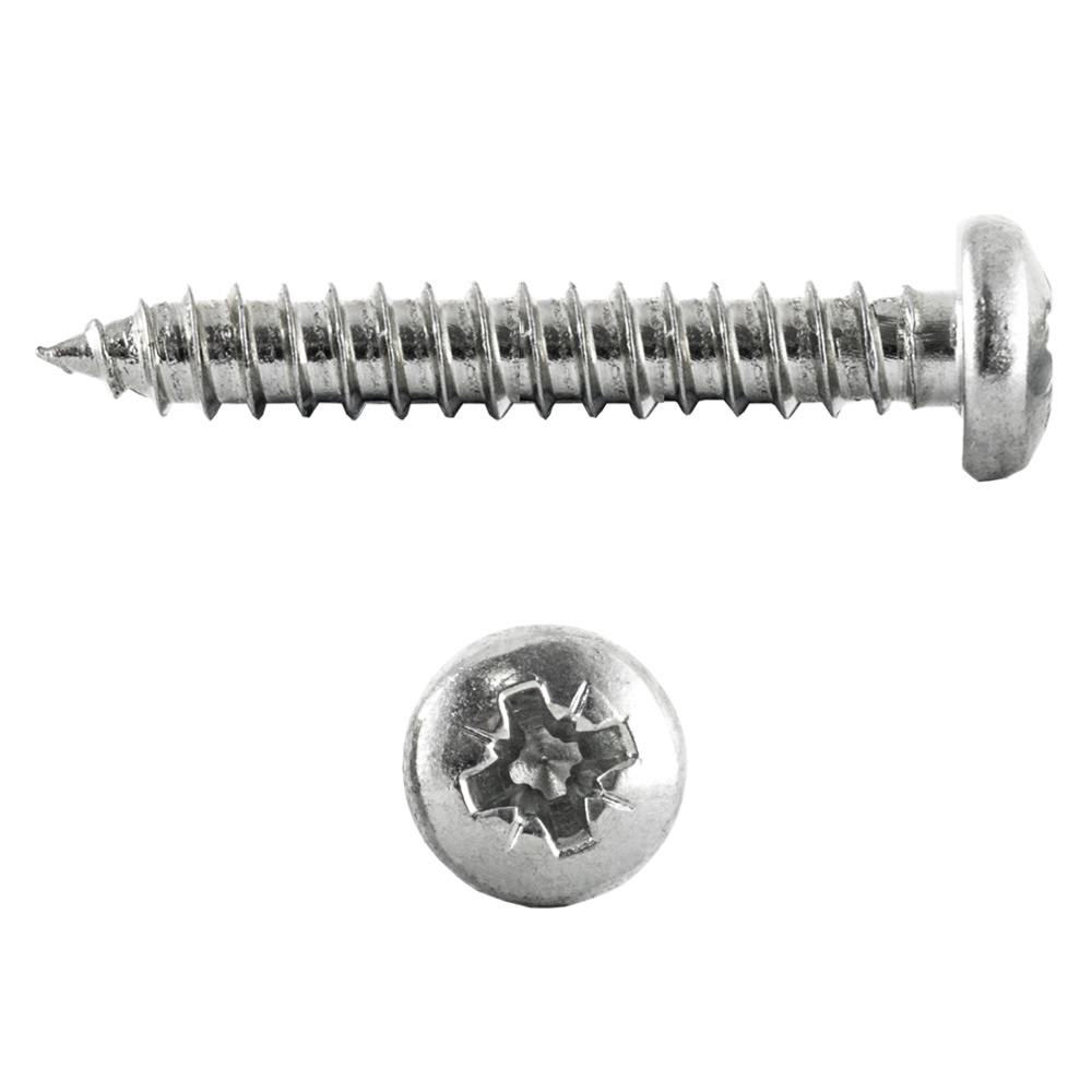 Image for Self Tapping Panhead Pozi-Drive Screws No.8 x 1.5 Inch 200 Pack