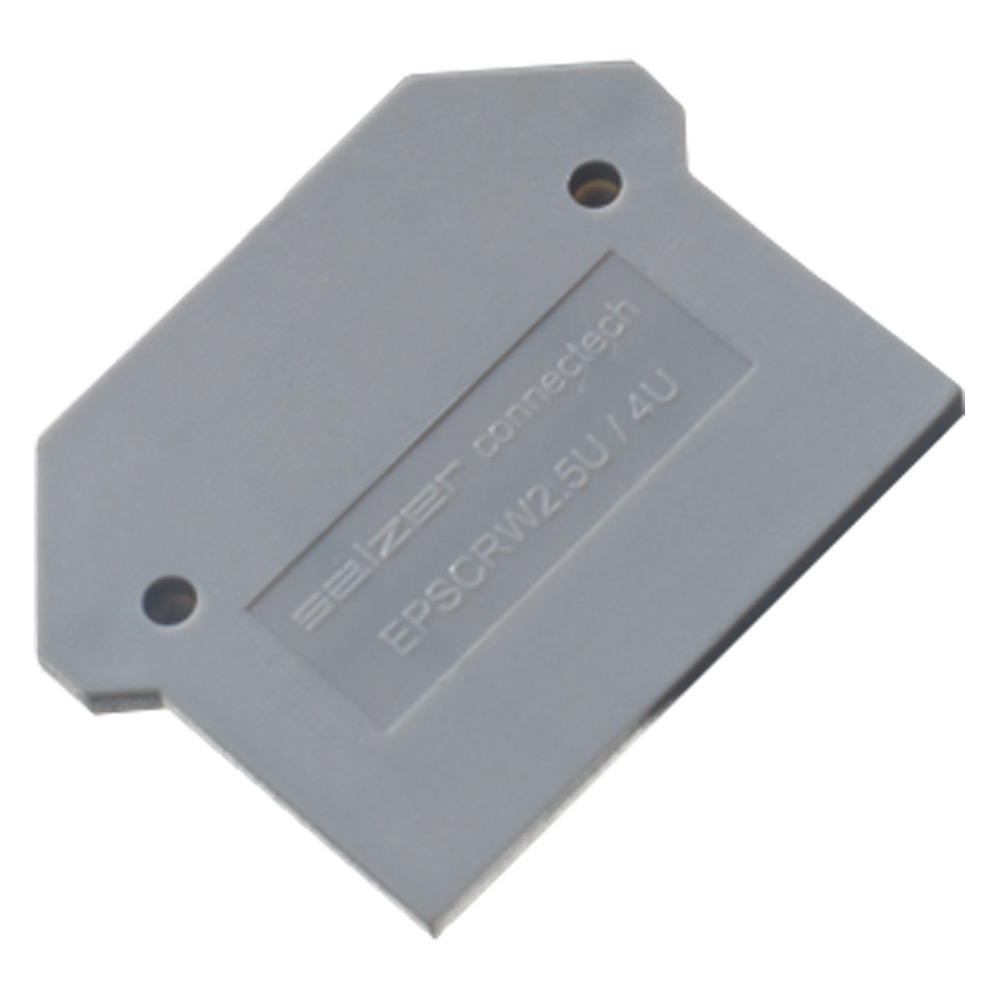 Image for Europa Din Rail Terminal End Plate 2.5mm-4.0mm Grey Each