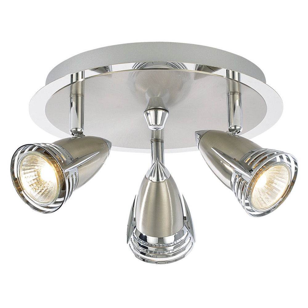Image for Inlight Triple Plate GU10 Spotlight Satin Nickel Chrome Steel