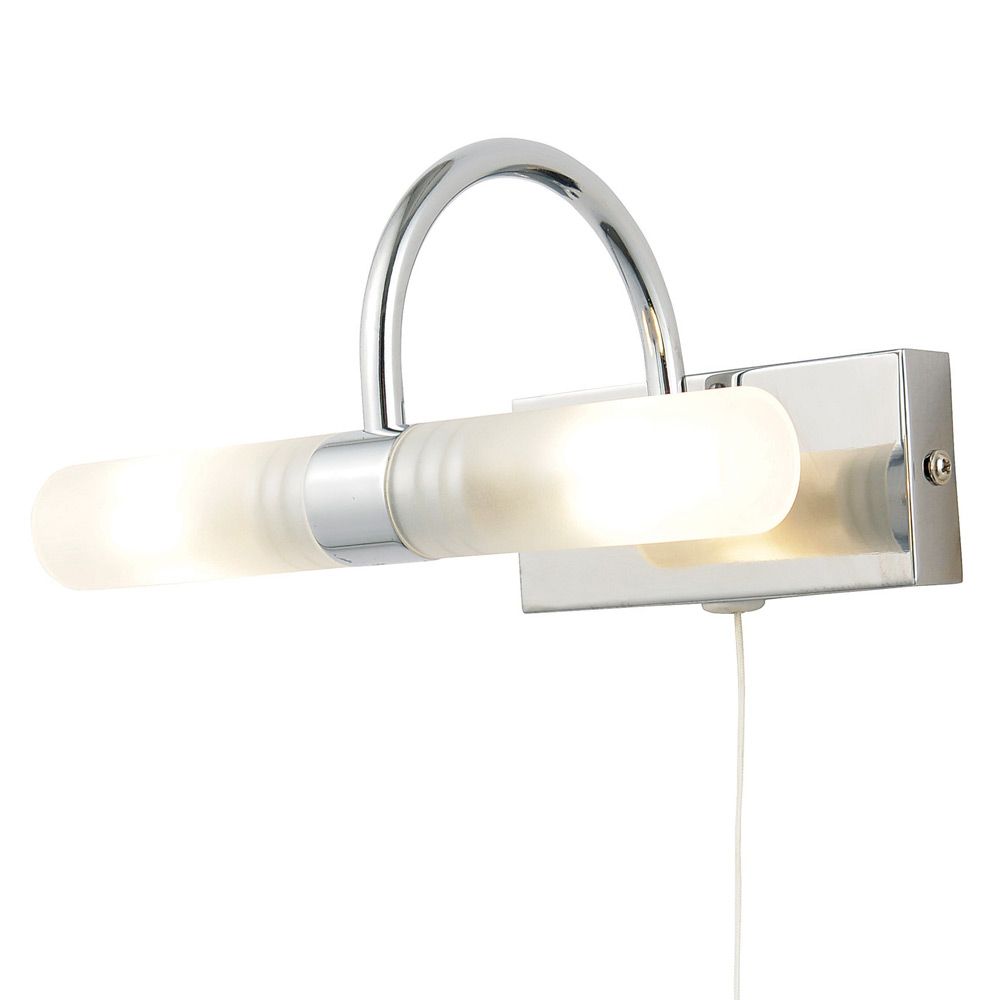 Image for Spa Bathroom Mirror Light 2x 28W G9 Wall Mounted Chrome Glass