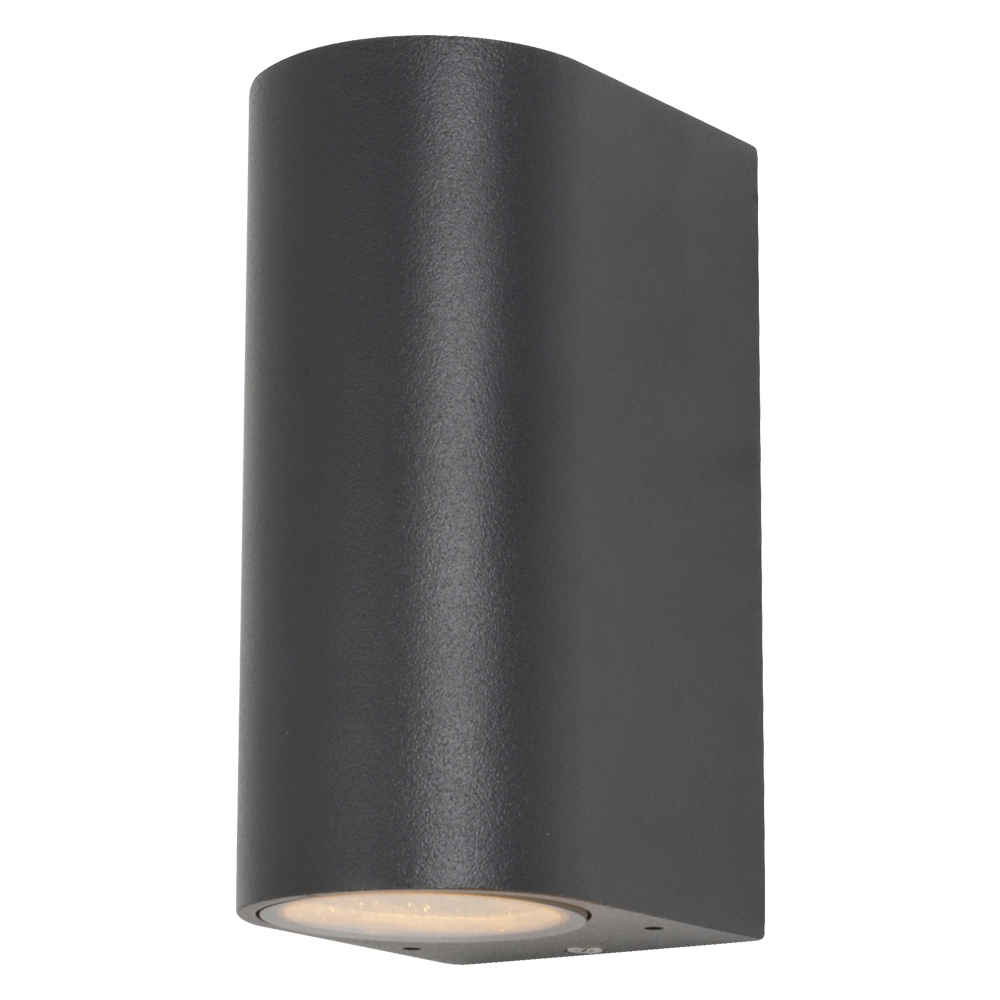 Image for Forum Zink Antar Wall Light GU10 Up and Down Black Steel