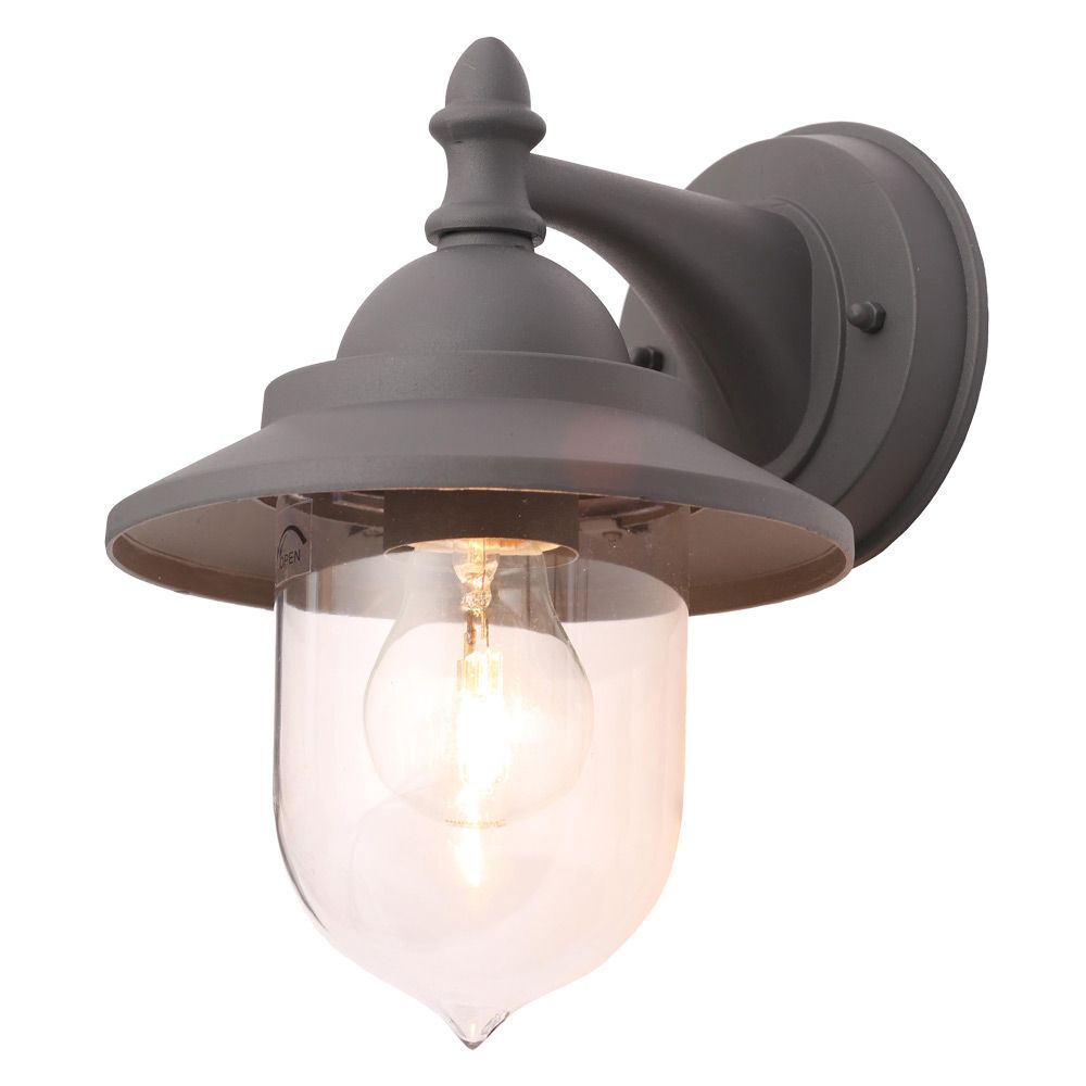 Image for Forum Zink Leek Fishermans Lantern Light ES Black Glass