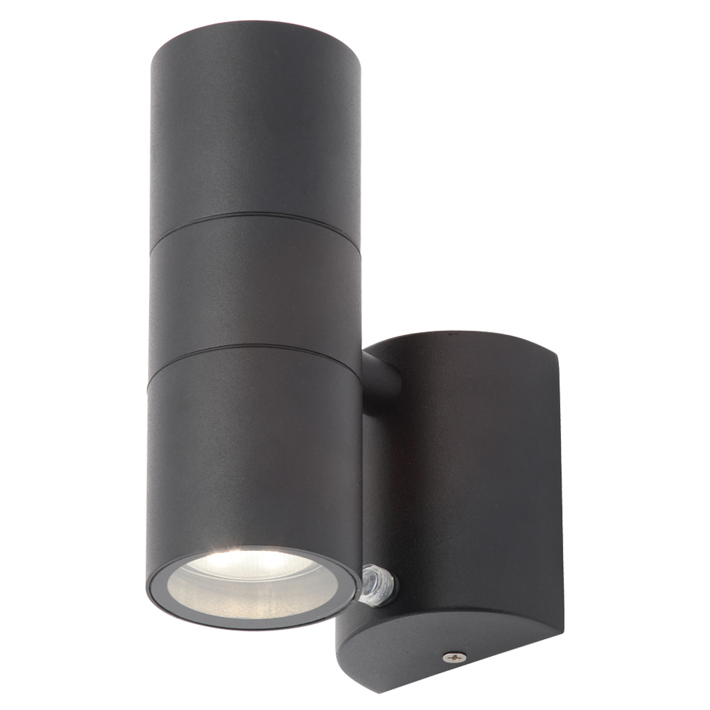 Image for Forum Zink Leto GU10 Spotlight Photocell Up or Down Wall Light Black