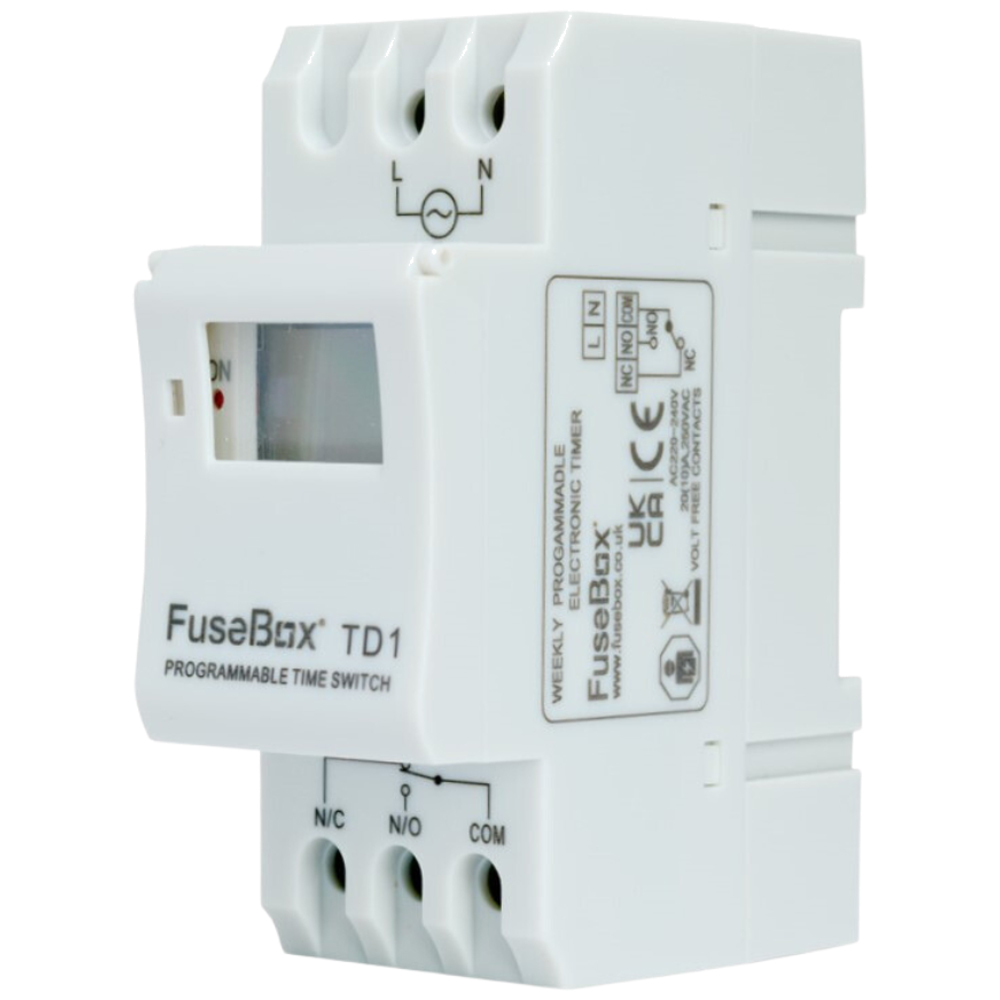 Image for Fusebox DIN Rail Timer Switch 7 Day Single Channel