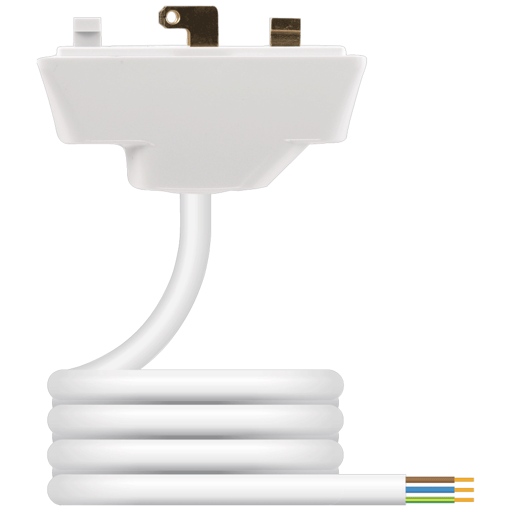 Image for Hager Klik 6A Plug-In Ceiling Rose 3 Pin with 2M Flex