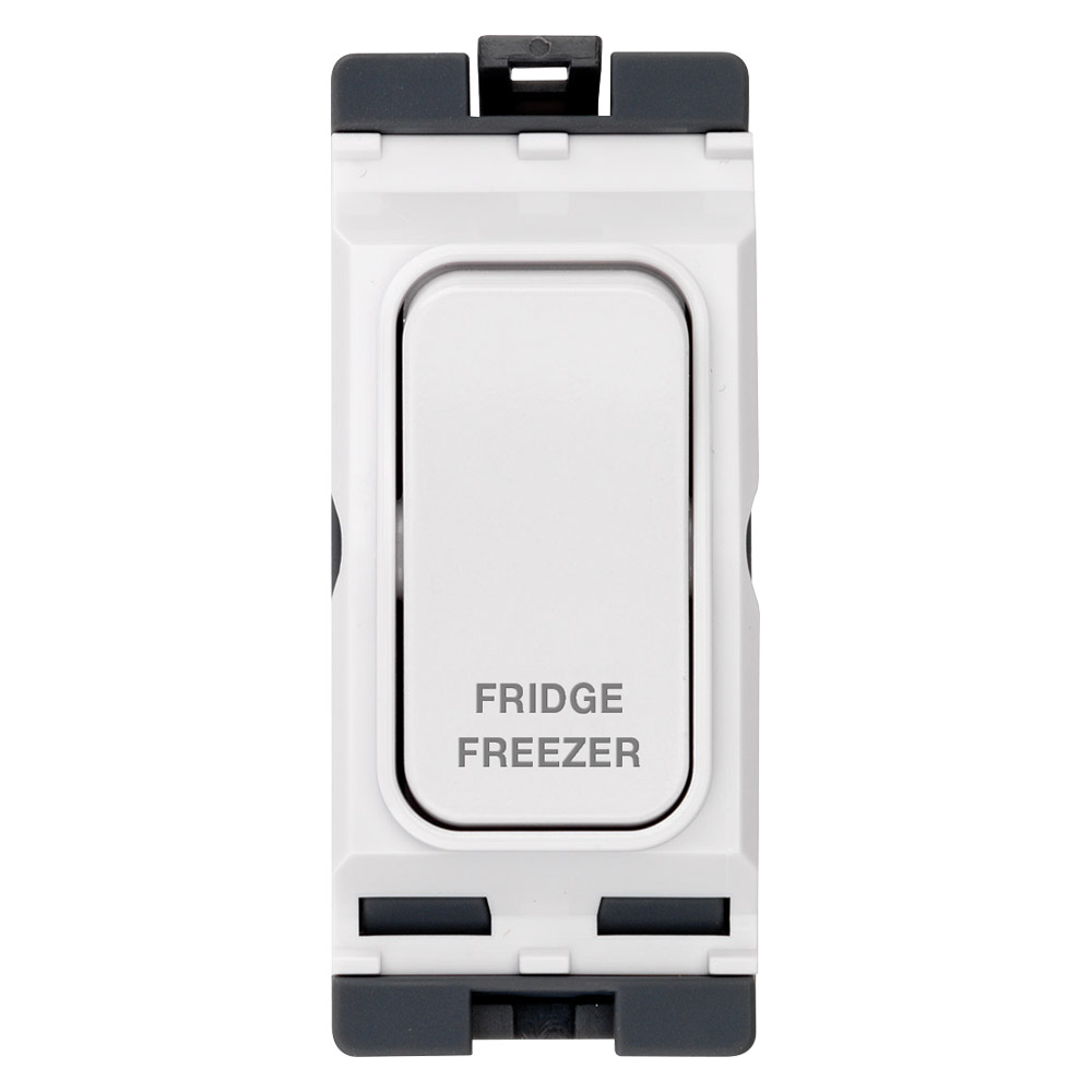 Image for Hager Sollysta Grid Switch 20A 1W DP Engraved Fridge Freezer WMGSDP2/FF