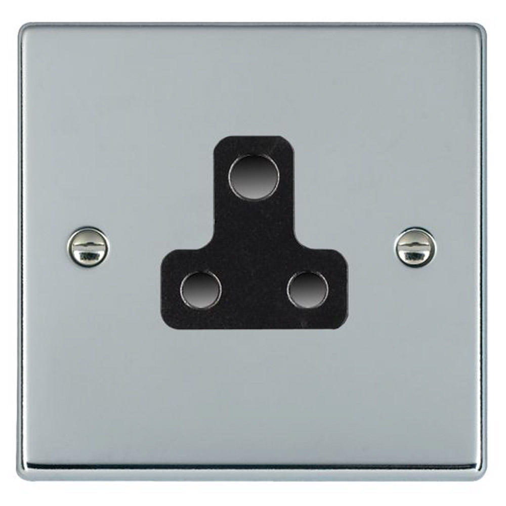 Image for Hamilton Hartland 5A Plug Socket Polished Chrome Black