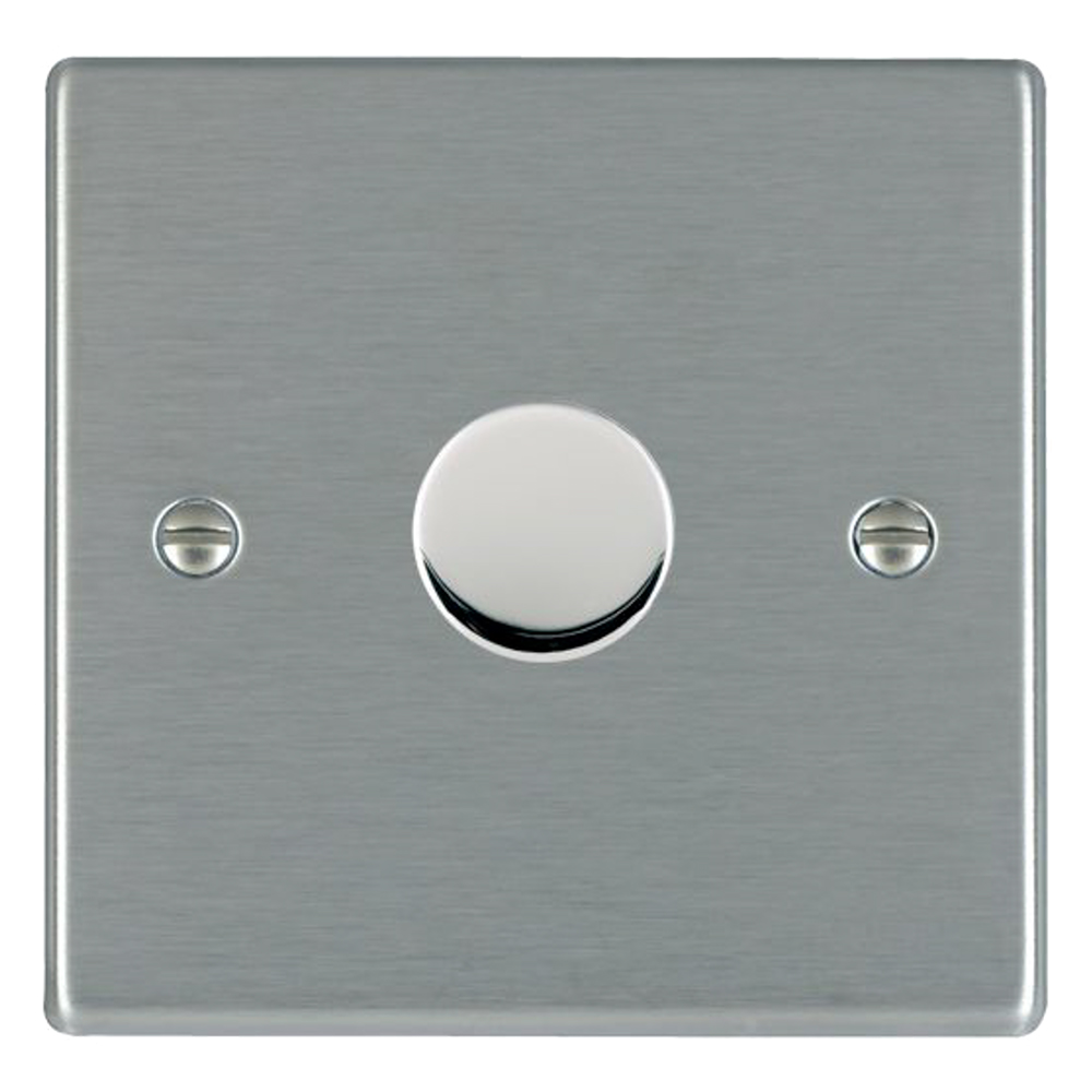 Image for Hamilton Hartland LED Dimmer Switch 100W Satin Steel