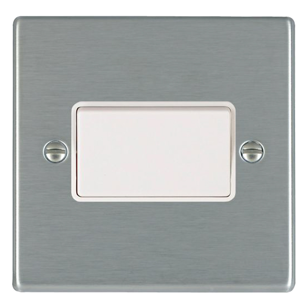 Image for Hamilton Hartland Fan Isolator Switch Satin Steel White