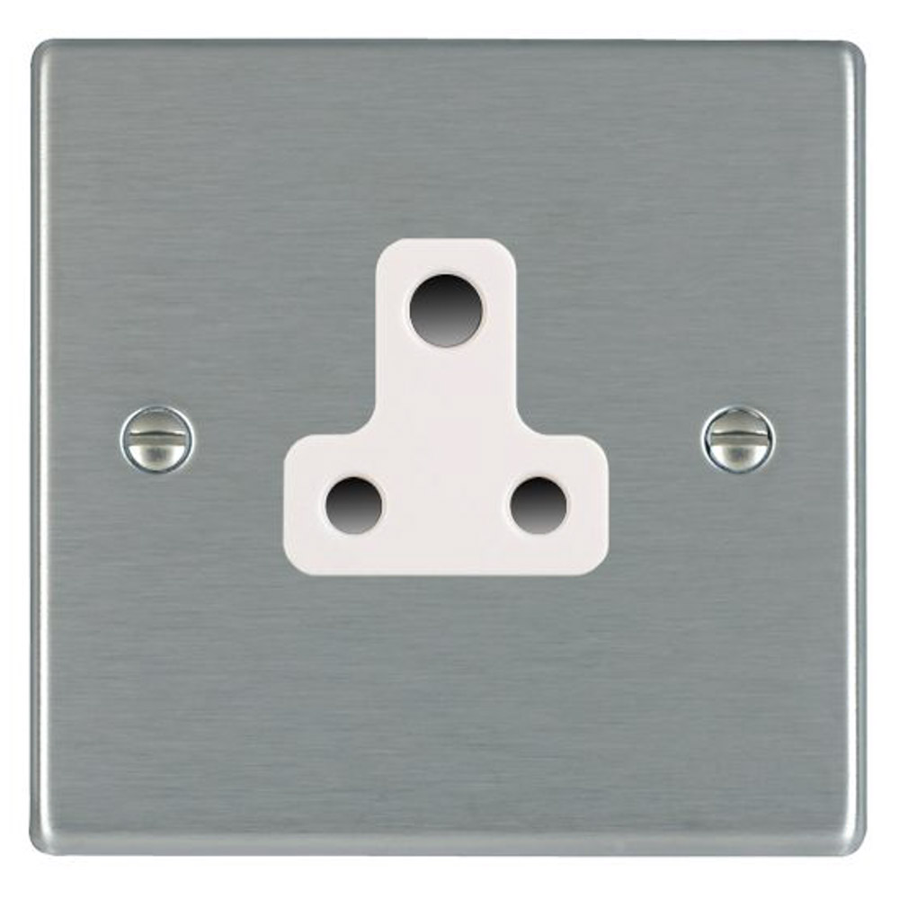 Image for Hamilton Hartland 5A Plug Socket Satin Steel White