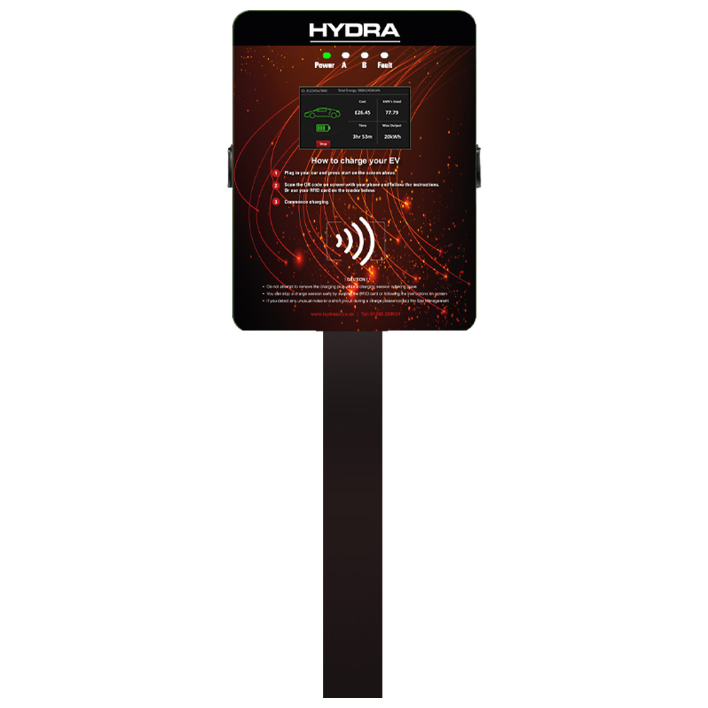 Image for Hydra Jovi 22kW Dual Commercial EV Charger HJ-22-SO-BLK