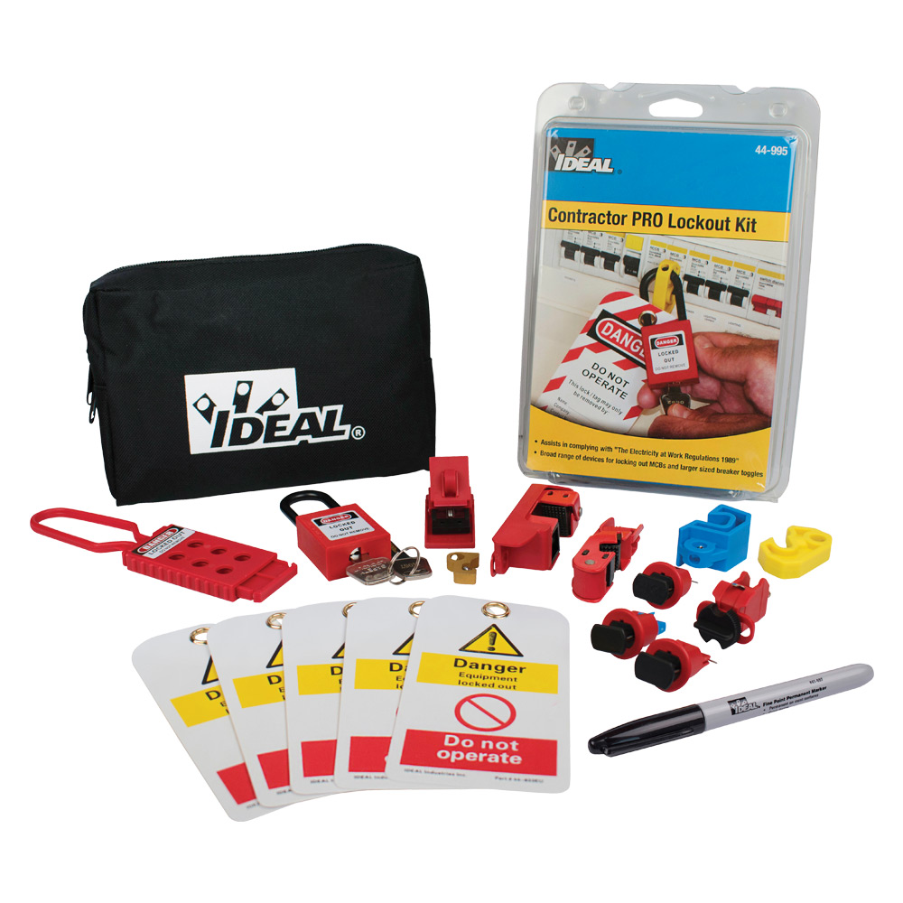 Image for Ideal Industries Contractor Pro Lockout Kit Zipped Pouch