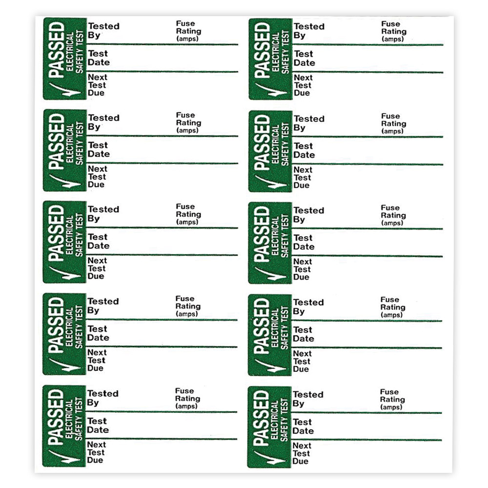 Image for PAT Pass Test Labels Small 35 x 15mm Vinyl Self Adhesive 50 Pack