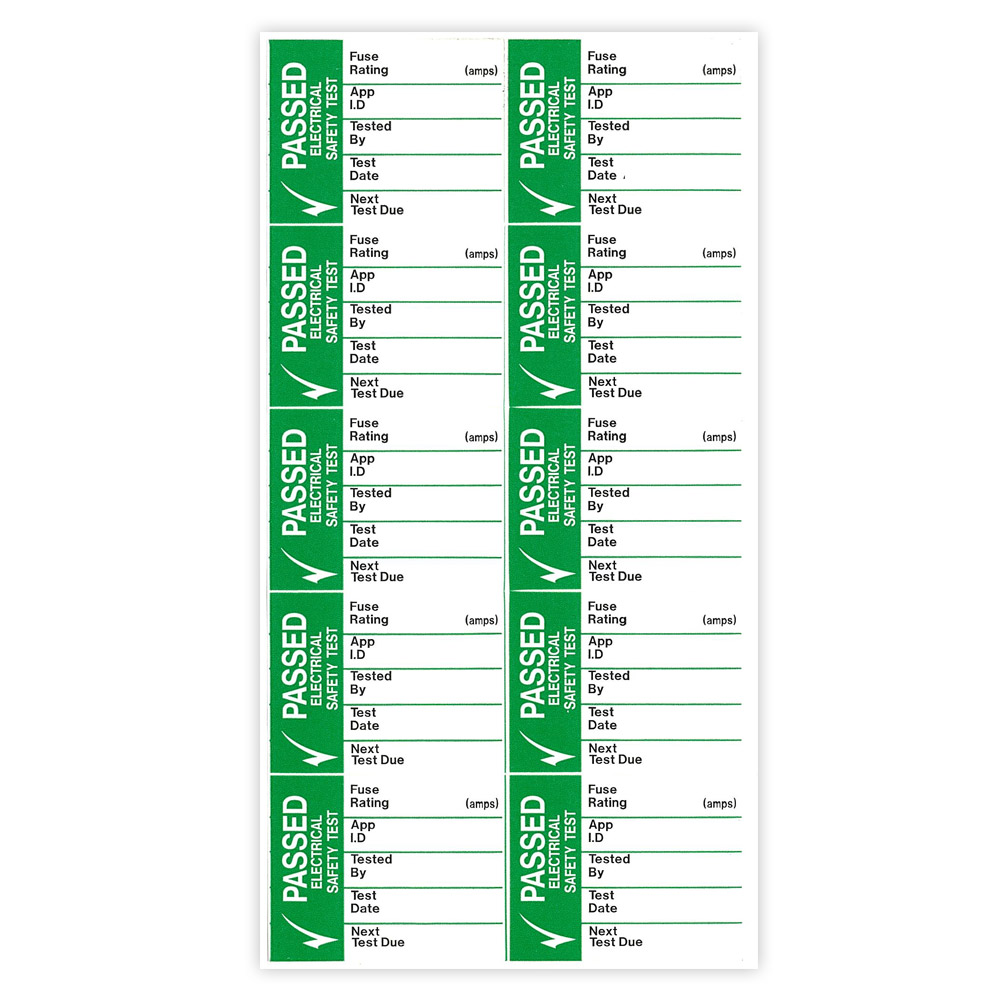 Image for Pass Test Labels 42mmx32mm 50 Pack