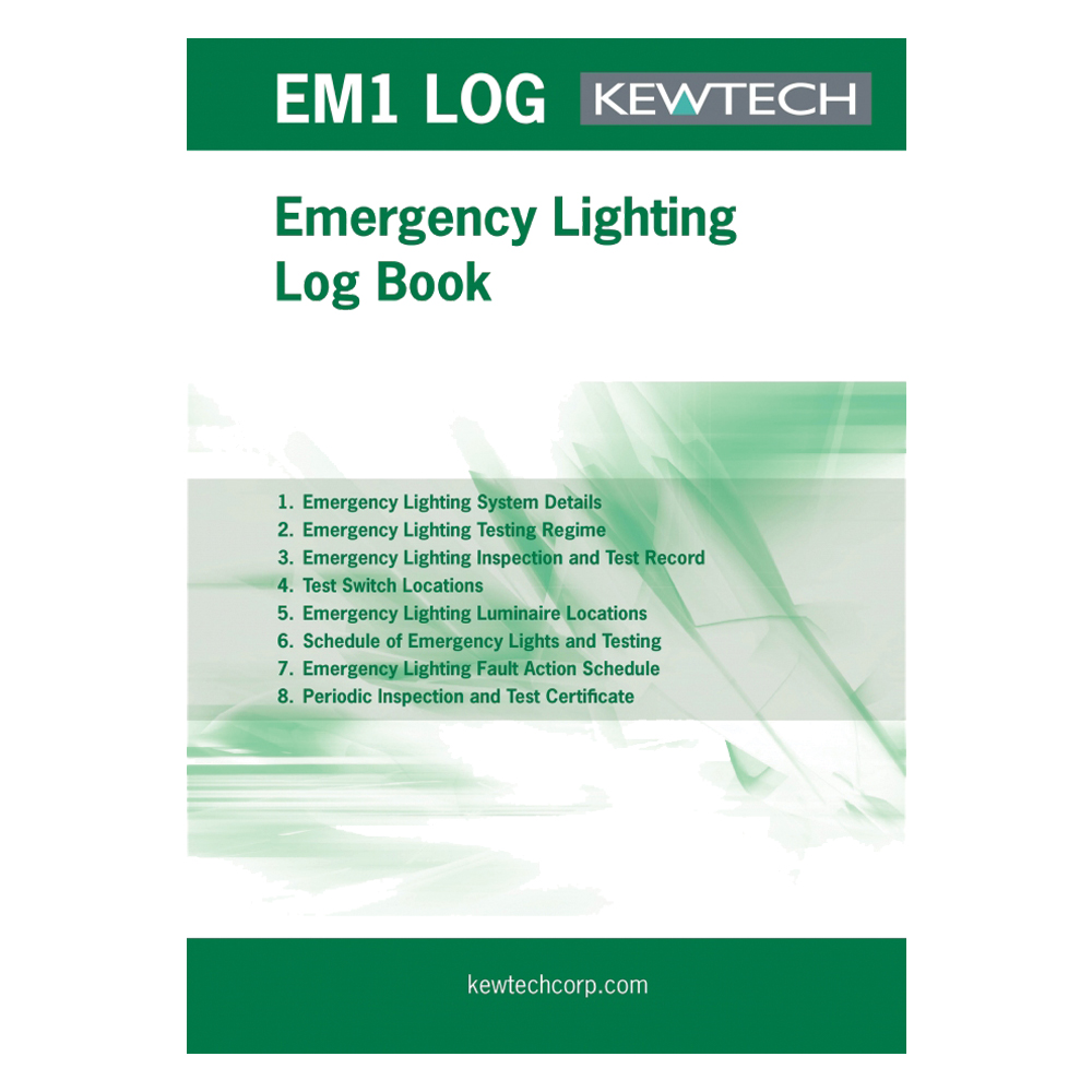Image for Kewtech Logbook for Emergency Lighting Systems A4 Pad