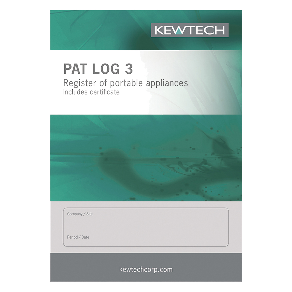 Image for Kewtech PATLOG1 Pat Test Record Log Book 50x A4 50 Pad