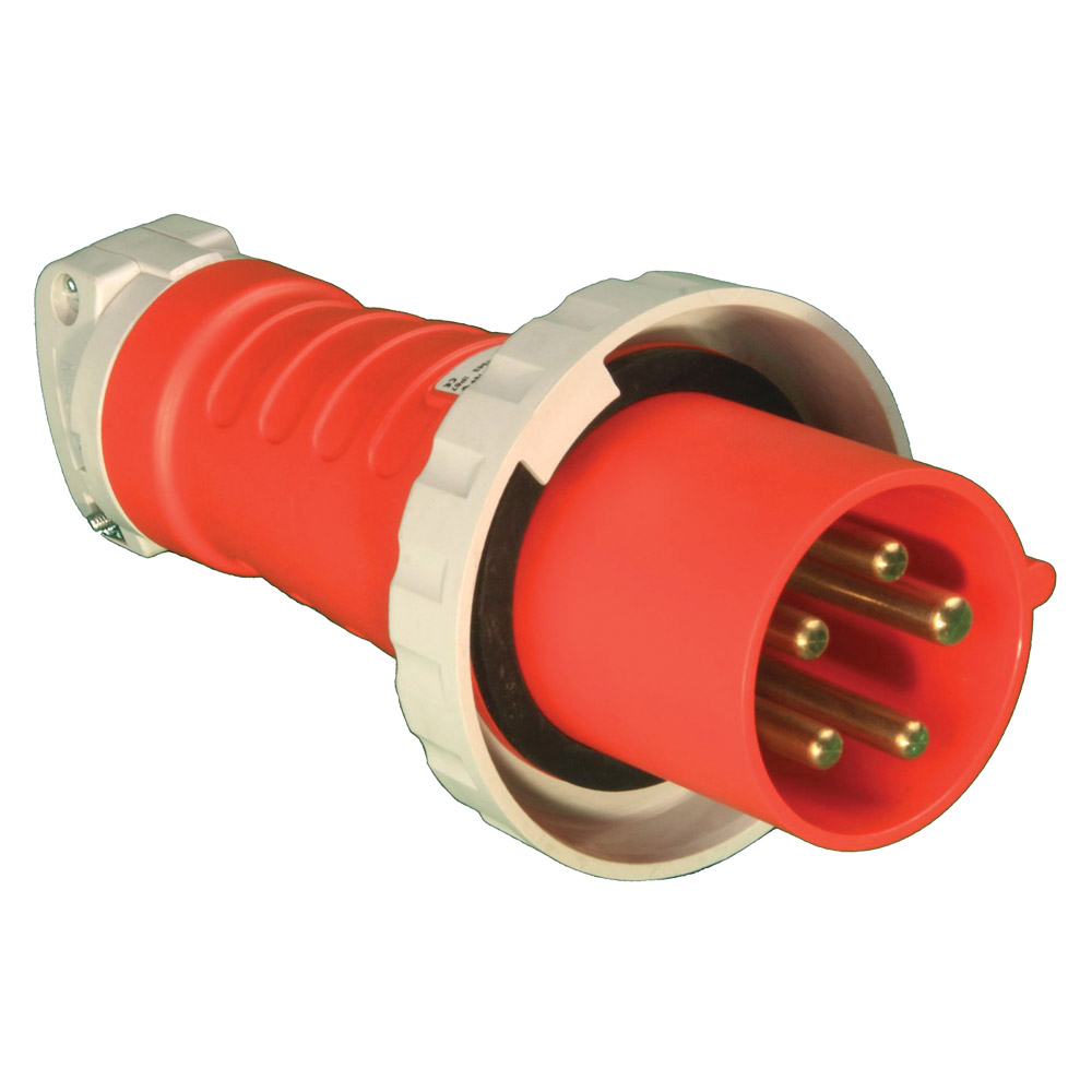 Image for Lewden 710346 63A Red Industrial Plug 5 Pin 400V IP67