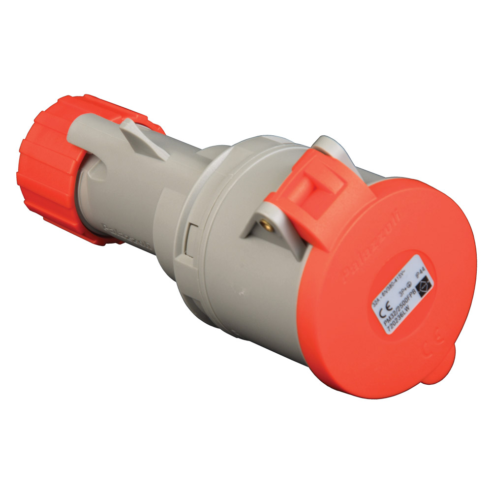 Image for Lewden 32A 5 Pin 415V Connector Red IP44