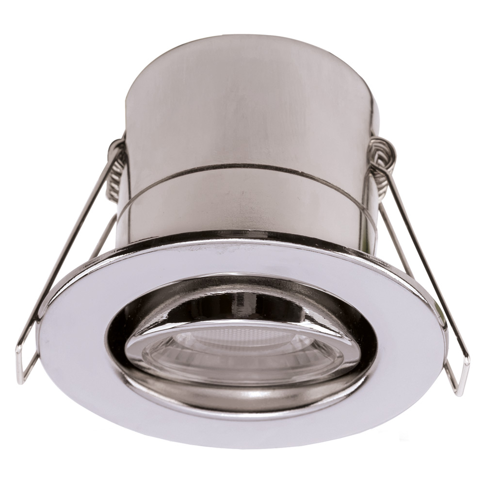 Image for Luceco 5W LED Downlight Fire Rated Tilt 3000K Polished Chrome