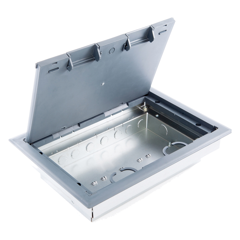 Image for Marshall Tufflex Floor Box 3 Compartment Empty Grey UM1000
