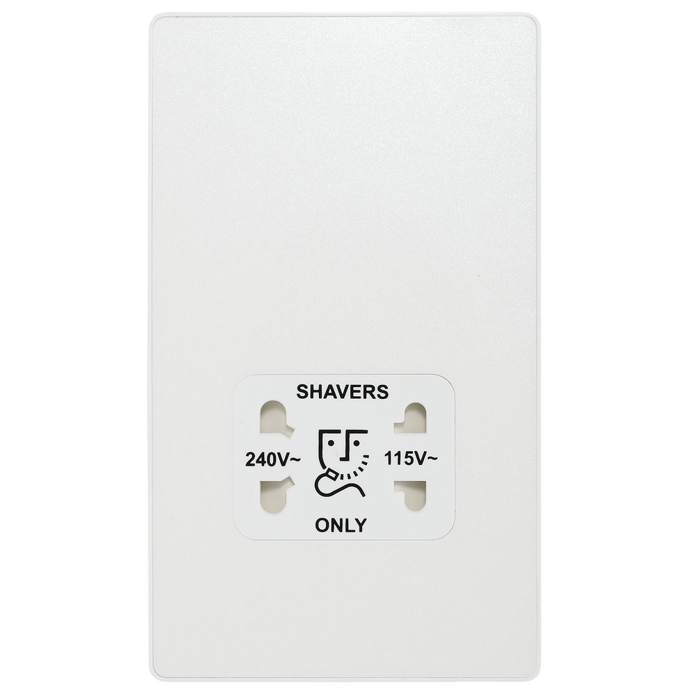 Image for BG Evolve Shaver Socket Dual Voltage 115/240V Pearlescent White