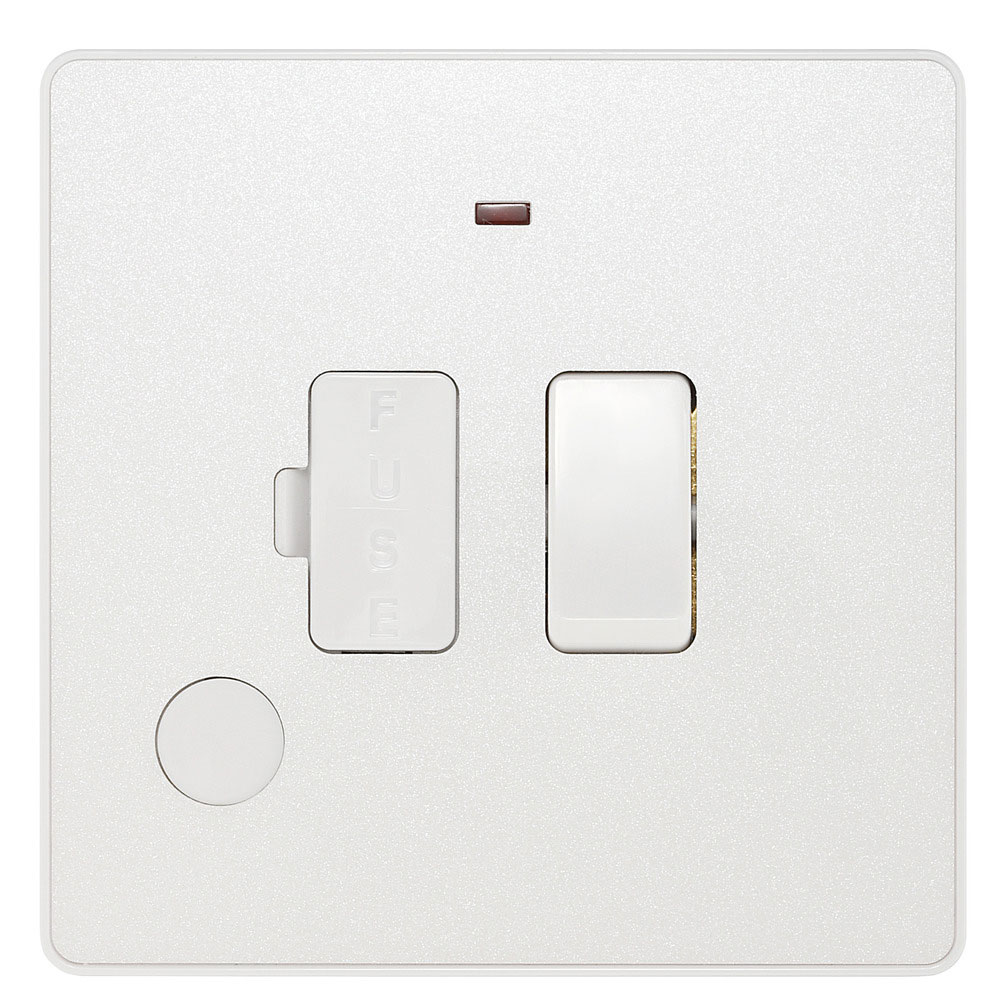 Image for BG Evolve 13A Switched Fuse Unit LED Indicator Pearlescent White