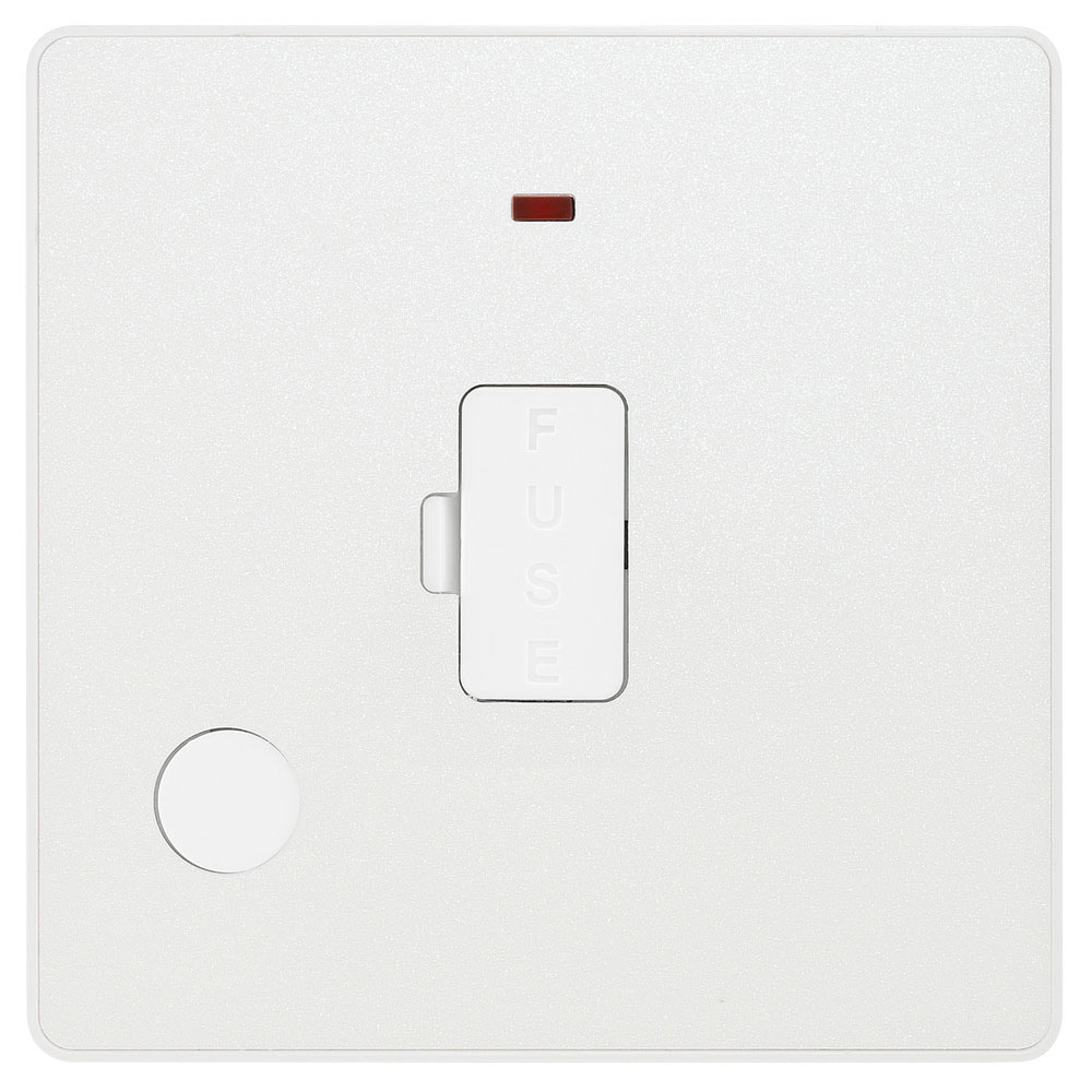 Image for BG Evolve 13A Fuse Connection Unit with LED Pearlescent White