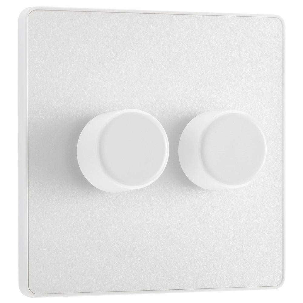 Image for BG Evolve Double Dimmer Switch 2 Way Pearlescent White